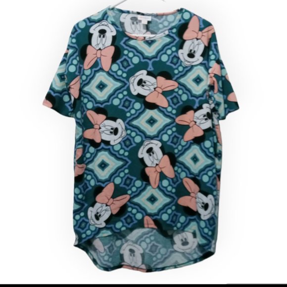 LuLaRoe Irma Women's Disney Minnie Mouse Print Top Size XXS - Picture 1 of 5